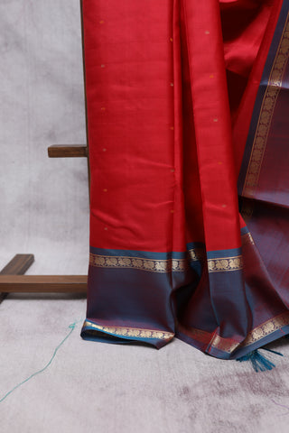 Red Kanjeevaram Silk Saree-SRRKSS201