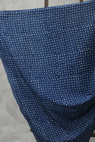 Indigo HBP Cotton Saree - SRICS1762