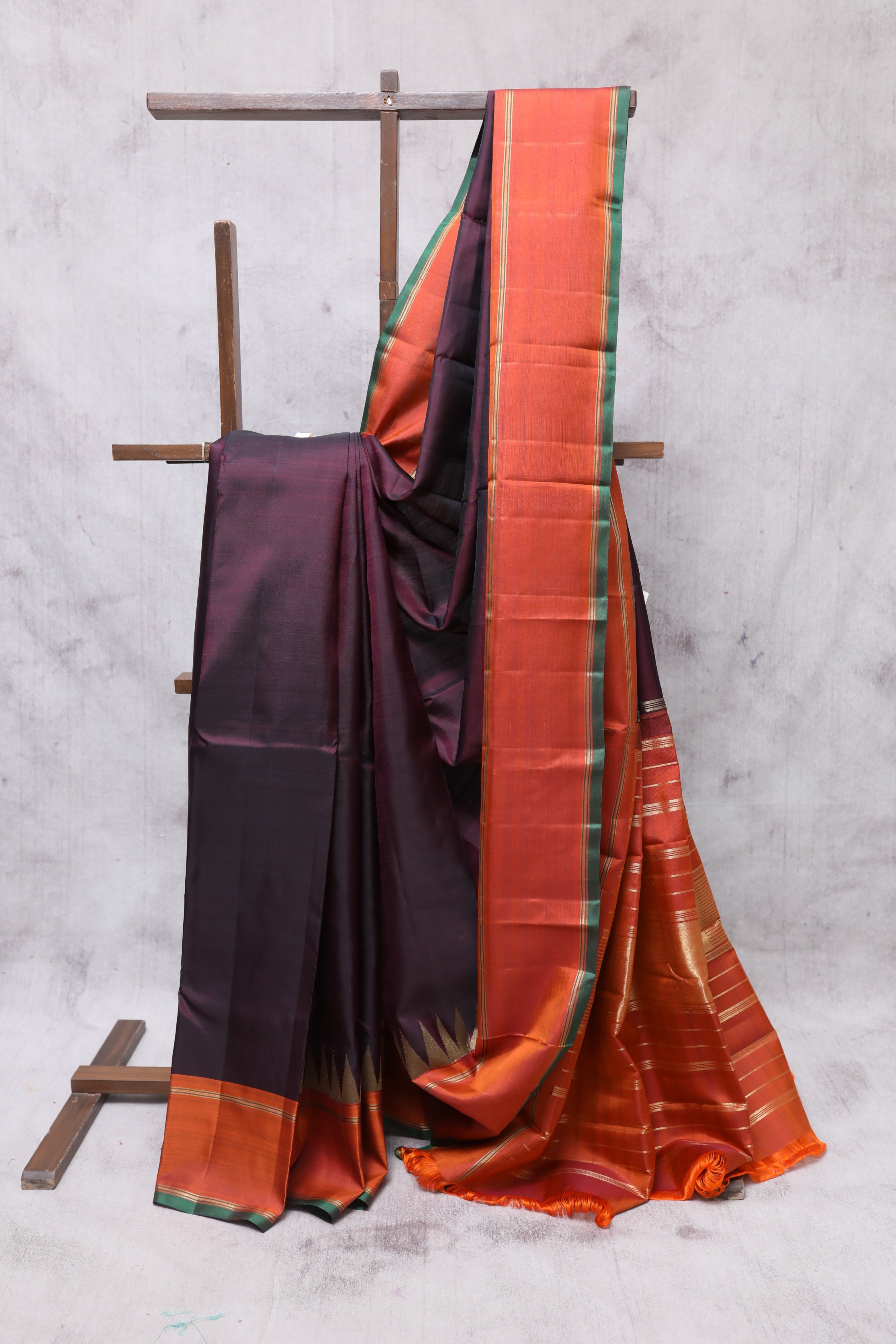 Coffee Brown Kanjeevaram Silk Saree-SRCBKSS244