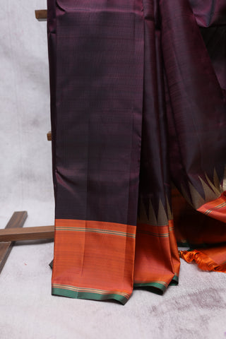 Coffee Brown Kanjeevaram Silk Saree-SRCBKSS244