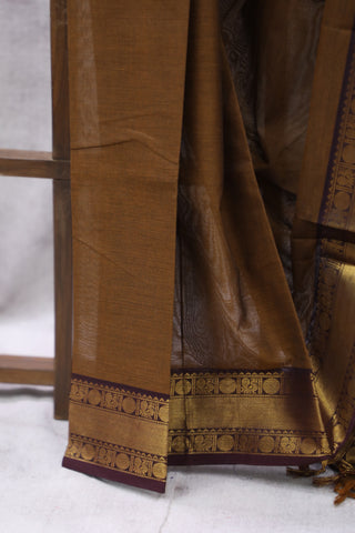 Brown  Kanchi Cotton Saree - SRSPKCS110EX