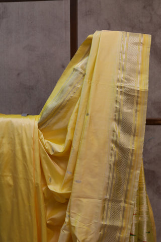 Yellow Silk Paithani Saree - SRYSPS375