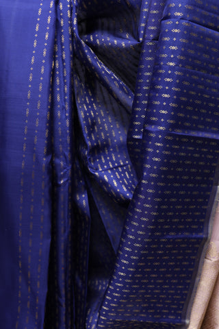 Royal Blue Kanjeevaram Silk Saree-SRBKSS200