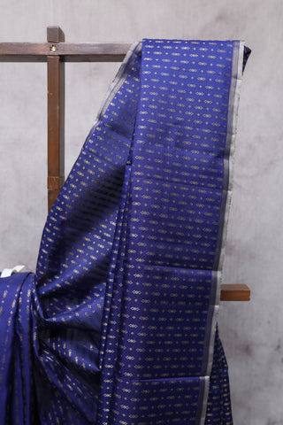 Royal Blue Kanjeevaram Silk Saree-SRBKSS200