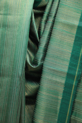 Green Raw Silk Saree - SRGRSS508