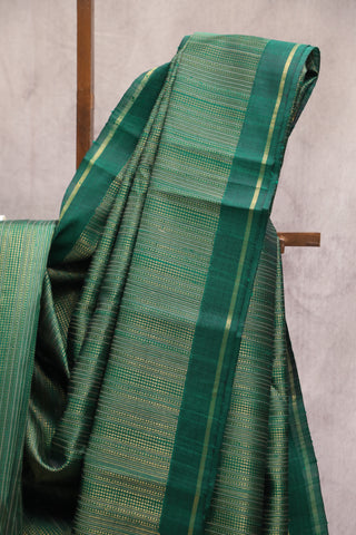 Green Raw Silk Saree - SRGRSS508