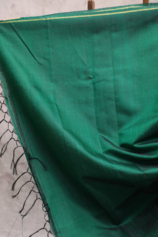 Green Raw Silk Saree - SRGRSS508