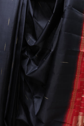 Black Kanjeevaram Silk Saree-SRBKSS252