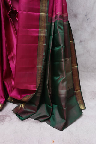 Fuchsia Pink Kanjeevaram Silk Saree-SRFPKSS224