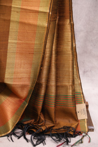 Mustard Yellow Raw Silk Saree - SRMYRSS509