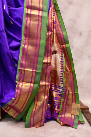 Violet Silk Paithani Saree - SRVSPS373