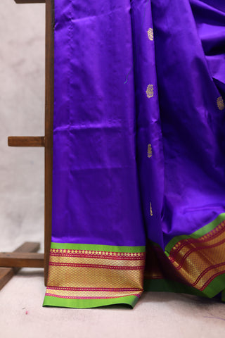 Violet Silk Paithani Saree - SRVSPS373