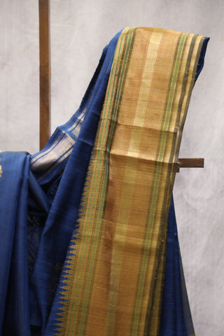 Royal Blue Raw Silk Saree - SRRBRSS510