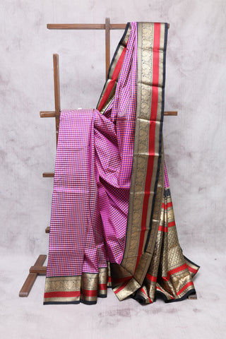 Pink-Purple Kanjeevaram Silk Saree-SRPPKSS225