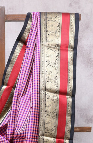 Pink-Purple Kanjeevaram Silk Saree-SRPPKSS225