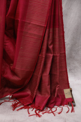 Rani Pink Raw Silk Saree - SRRPRSS512