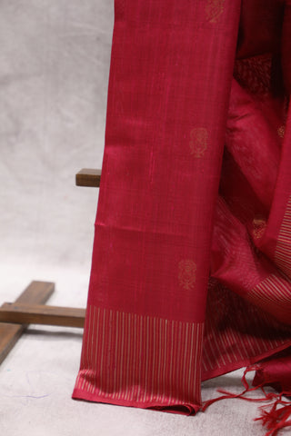 Rani Pink Raw Silk Saree - SRRPRSS512