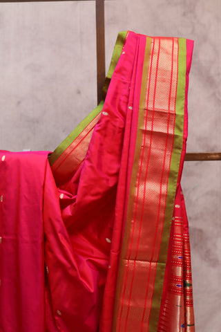 Pink Silk Paithani Saree - SRPSPS378