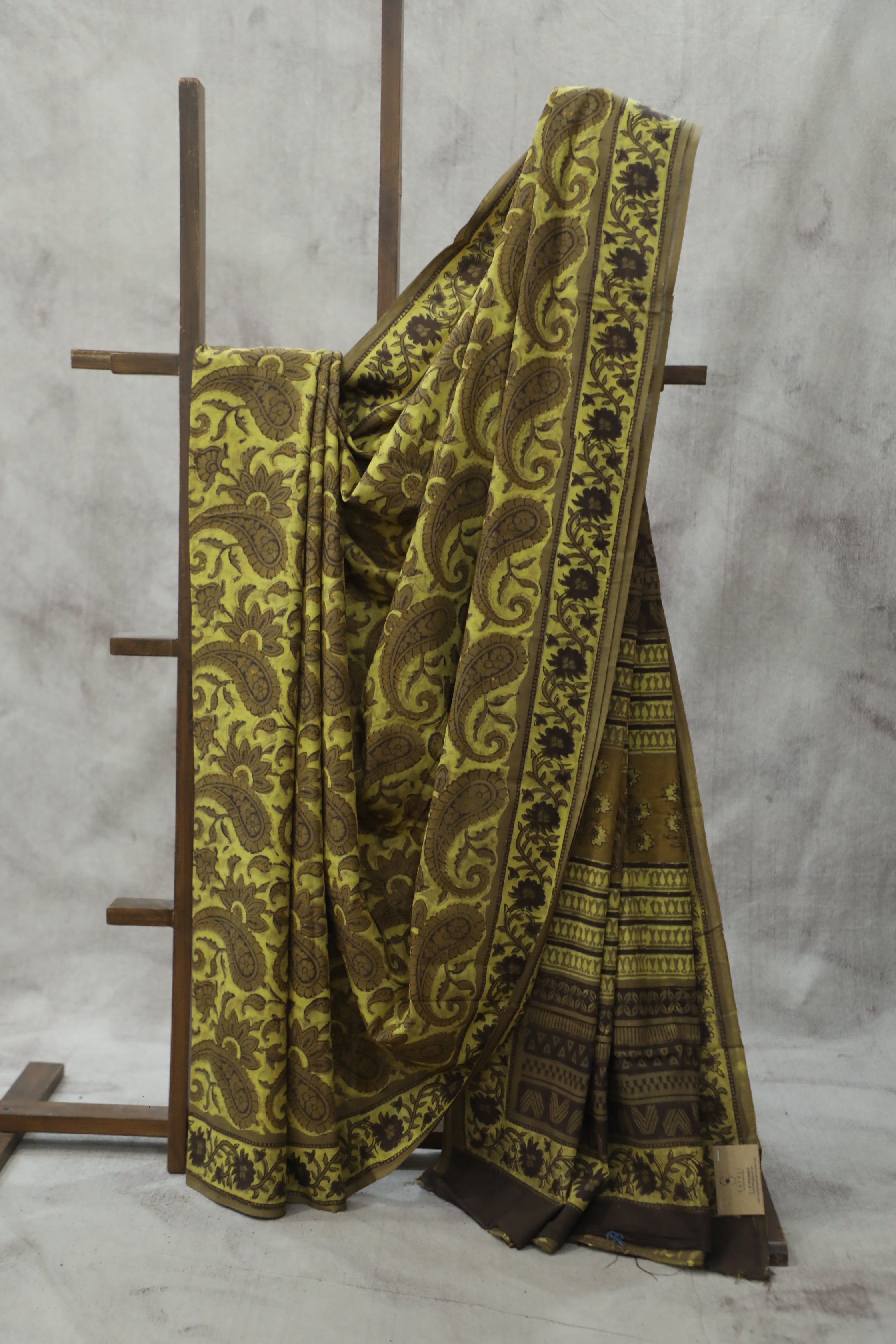 Yellow-Kashish HBP Cotton Saree - SRYKCS1778