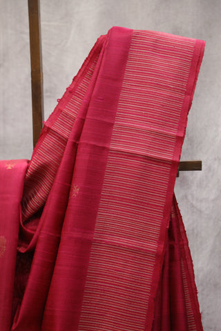 Rani Pink Raw Silk Saree - SRRPRSS512