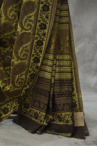 Yellow-Kashish HBP Cotton Saree - SRYKCS1778