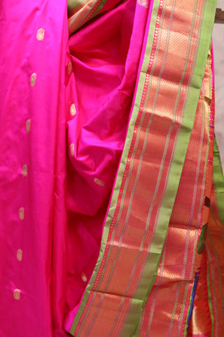 Pink Silk Paithani Saree - SRPSPS370