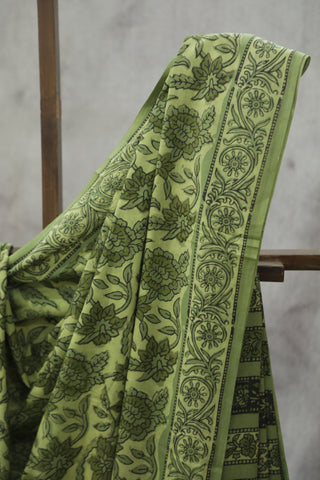 Green HBP Cotton Saree - SRGCS1777