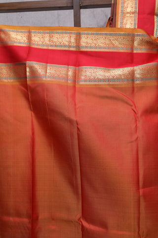 Two Tone Maroon Kanjeevaram Silk Saree-SRTTMKSS220