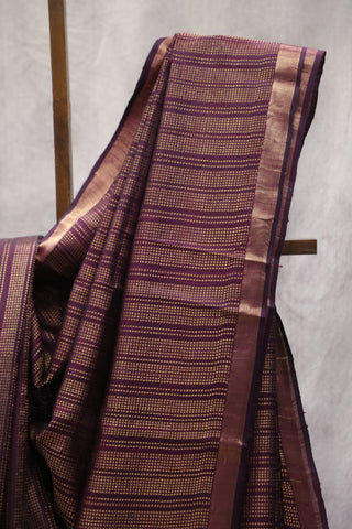 Purple Raw Silk Saree - SRPRSS501