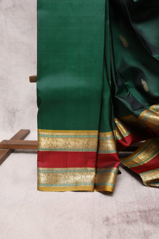 Green Kanjeevaram Silk Saree-SRGKSS218