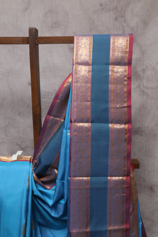 Sky Blue Kanjeevaram Silk Saree-SRSBKSS221