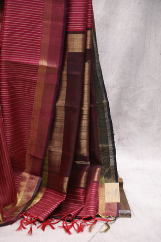 Rani Pink Raw Silk Saree - SRRPRSS494