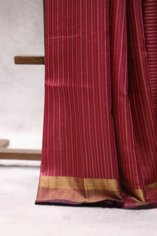 Rani Pink Raw Silk Saree - SRRPRSS494