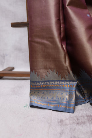 Brown Kanjeevaram Silk Saree-SRBKSS228