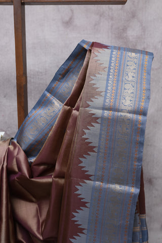 Brown Kanjeevaram Silk Saree-SRBKSS228