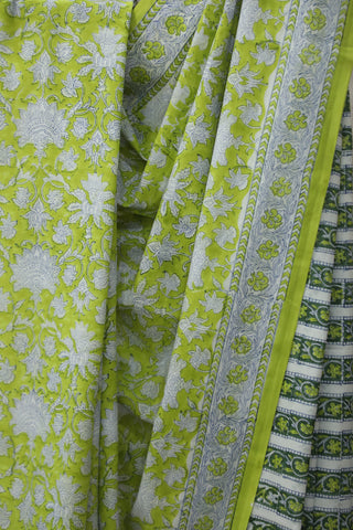 Light Green HBP Cotton Saree - SRPLGCS1781