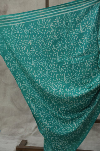 Aqua Green HBP Cotton Saree - SRAGCS1779