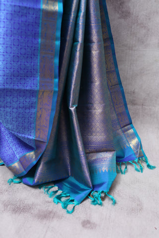 Blue Kanjeevaram Silk Saree-SRBKSS255