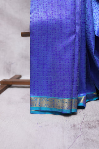 Blue Kanjeevaram Silk Saree-SRBKSS255