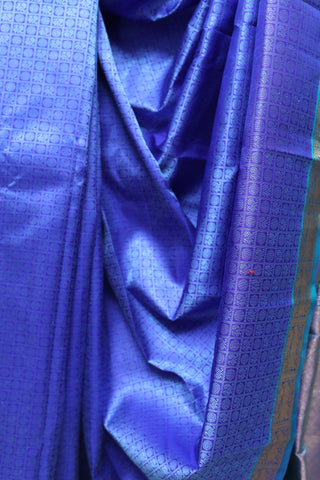 Blue Kanjeevaram Silk Saree-SRBKSS255