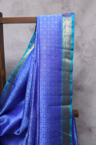 Blue Kanjeevaram Silk Saree-SRBKSS255