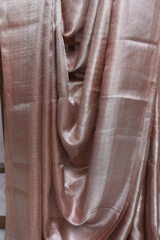 Light Orange Tissue Tussar Silk Saree-SRLOTTSS69