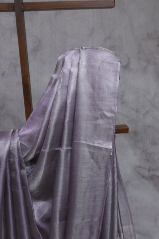 Lilac Tissue Tussar Silk Saree-SRLTTSS76