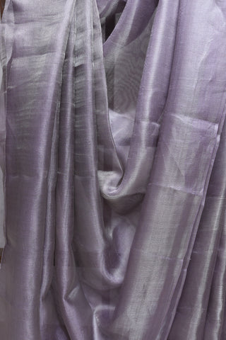 Lilac Tissue Tussar Silk Saree-SRLTTSS76