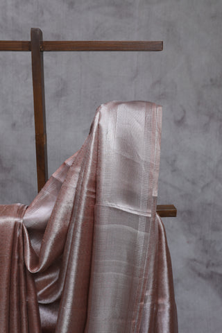 Mauve Tissue Tussar Silk Saree-SRMTTSS71