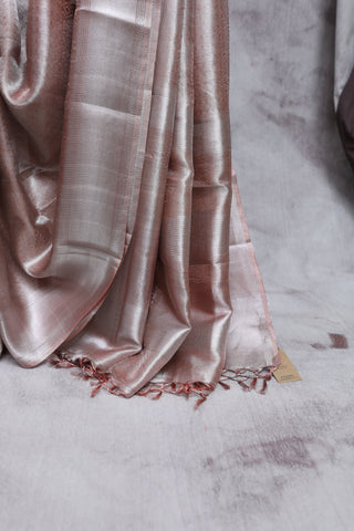 Mauve Tissue Tussar Silk Saree-SRMTTSS71