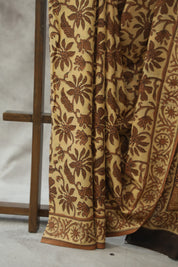 Beige HBP Cotton Saree - SRBCS1797