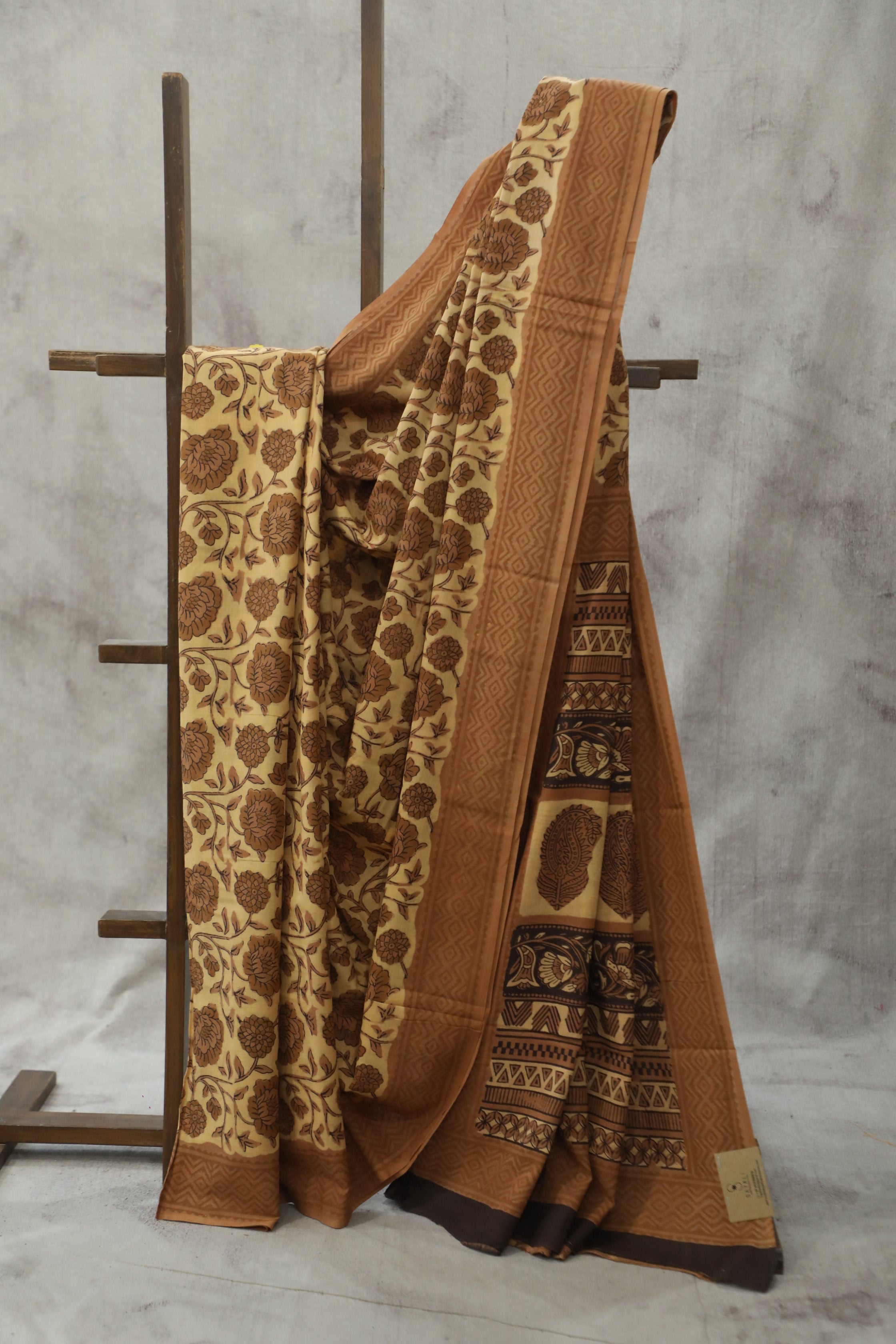 Beige HBP Cotton Saree - SRBCS1798