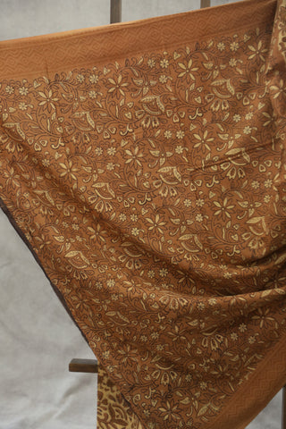 Brick Orange HBP Cotton Saree - SRBOCS1801