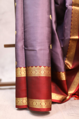 Wine Kanjeevaram Silk Saree - SRWKSS522